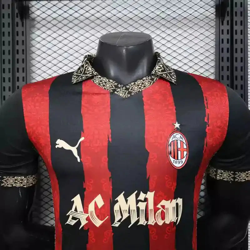 MAILLOT AC MILAN CONCEPT "noir, rouge" 2025/2026 Version Player YamaKits Foot