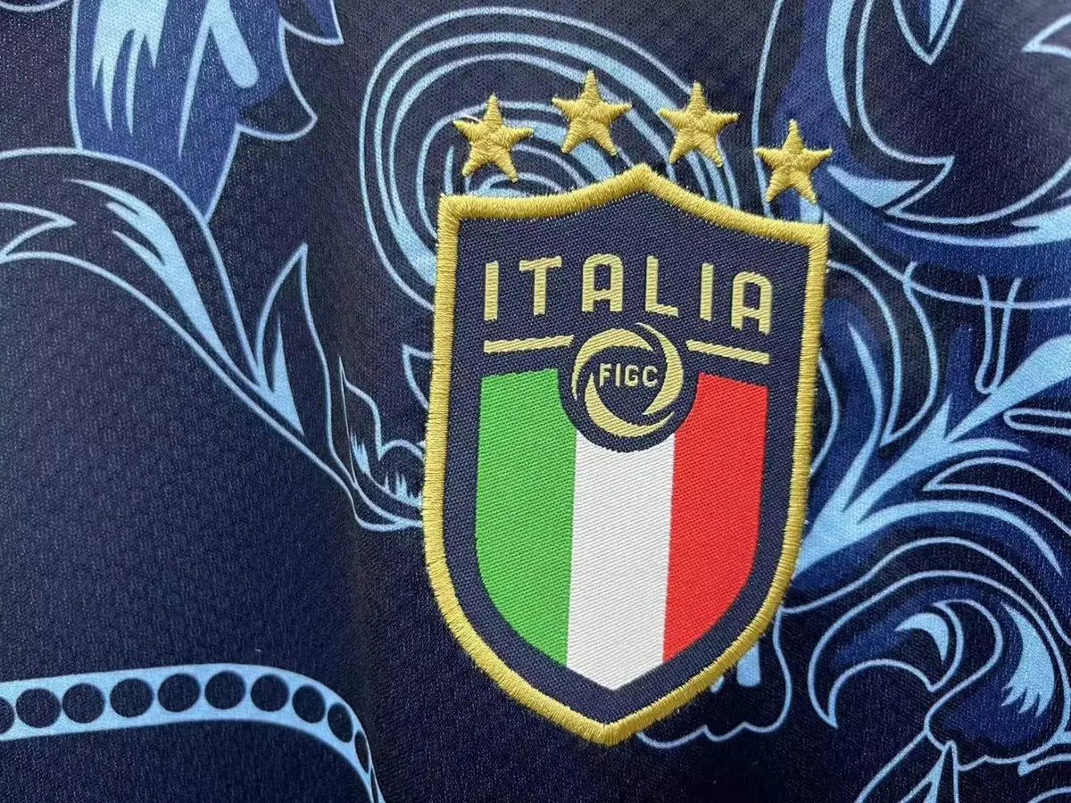 MAILLOT ITALIE CONCEPT EDITION VERSACE BLEU 2023/2024 YamaKits Foot
