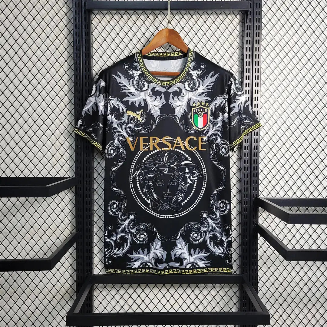 MAILLOT ITALIE CONCEPT EDITION VERSACE NOIR 2023/2024 YamaKits Foot
