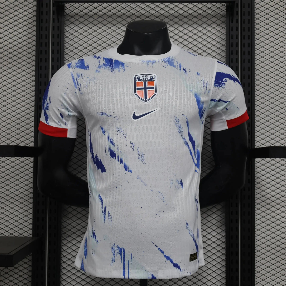 MAILLOT NORVEGE "Blanc, Bleu" EXTERIEUR 2024/2025 Version Player YamaKits Foot