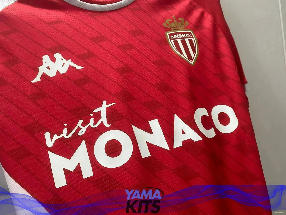 Maillot AS Monaco Domicile "Rouge,Blanc" 2023/2024 YamaKits Foot