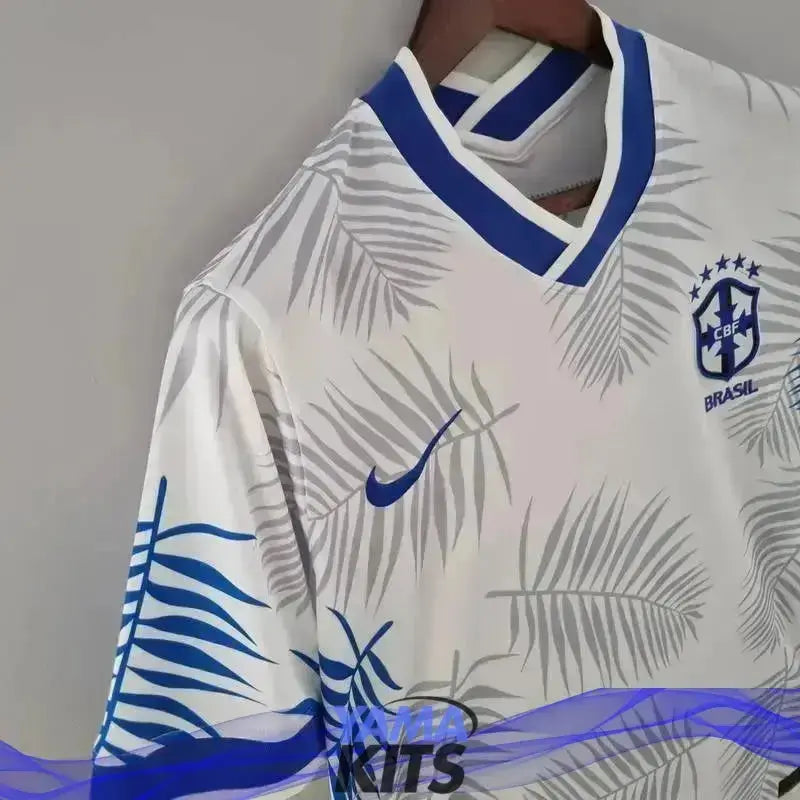 Maillot Brésil Concept « feuilles bleues » 2024/2025 YamaKits Foot
