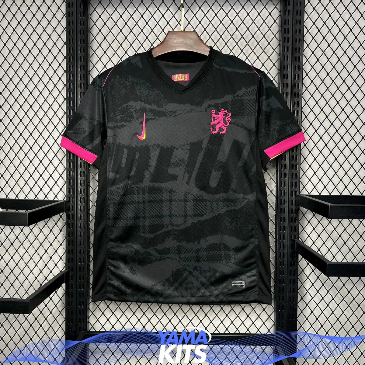Maillot Chelsea Third "Noir, rose" 2024/2025 YamaKits Foot