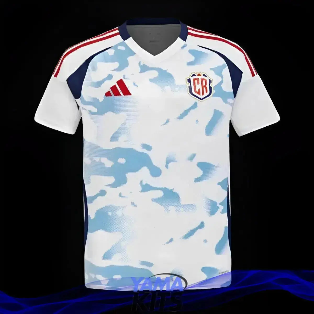 Maillot Costa Rica Extérieur "Blanc, Bleu" 2024/2025 YamaKits Foot