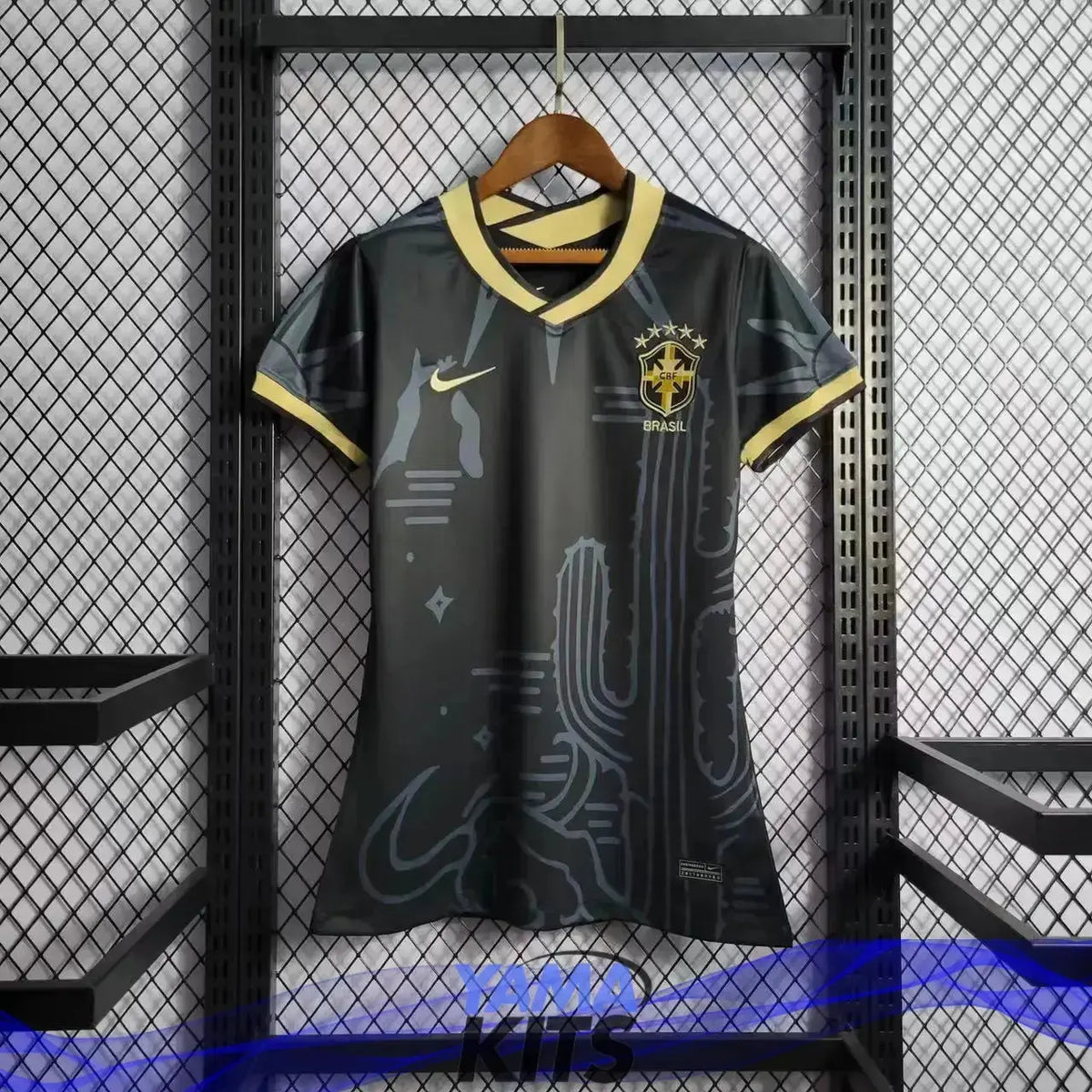 Maillot Femme Brésil Concept « CAPTUS Noir » 2023/2024 YamaKits Foot
