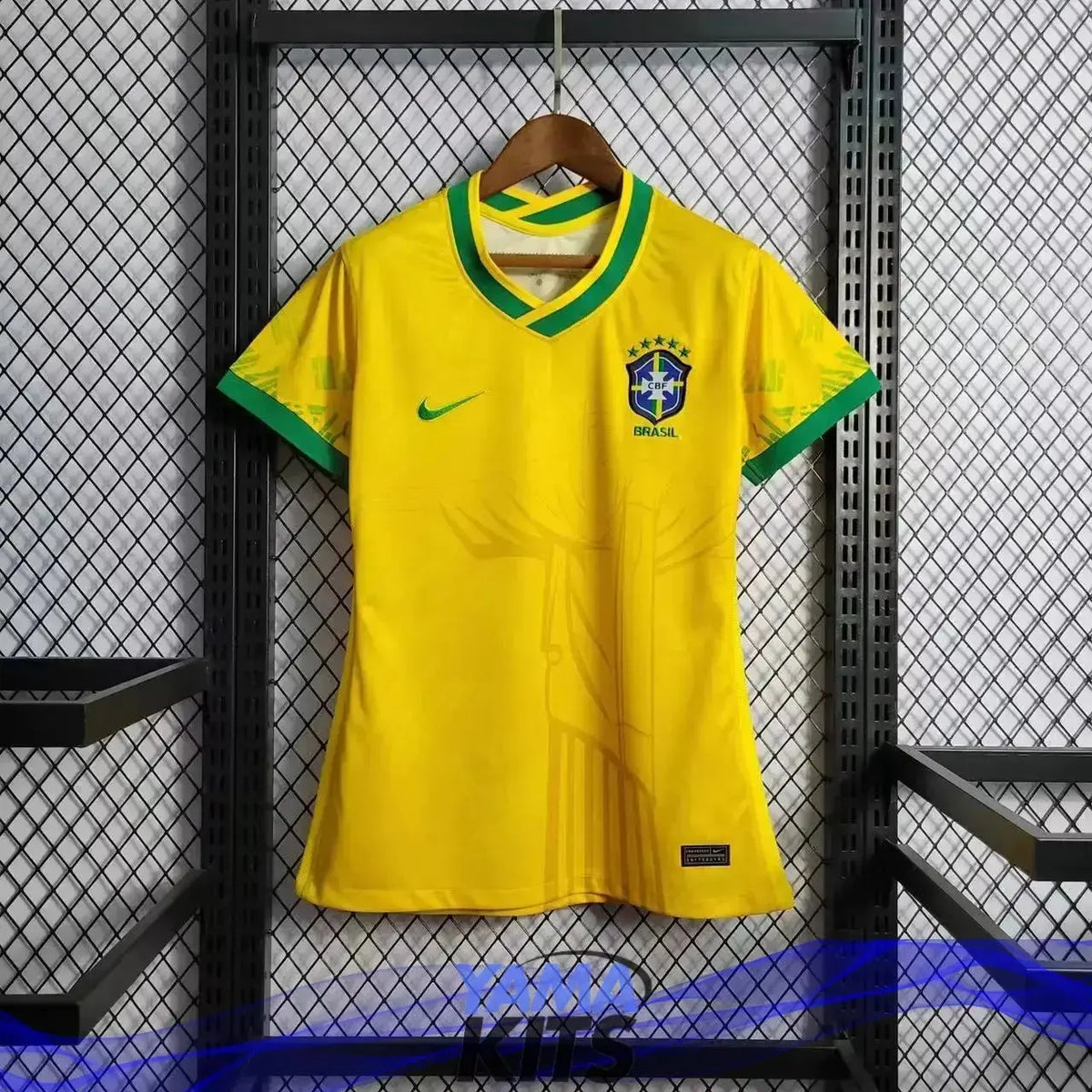 Maillot Femme du Brésil/Brazil Concept Jaune « Christ rédempteur » YamaKits Foot