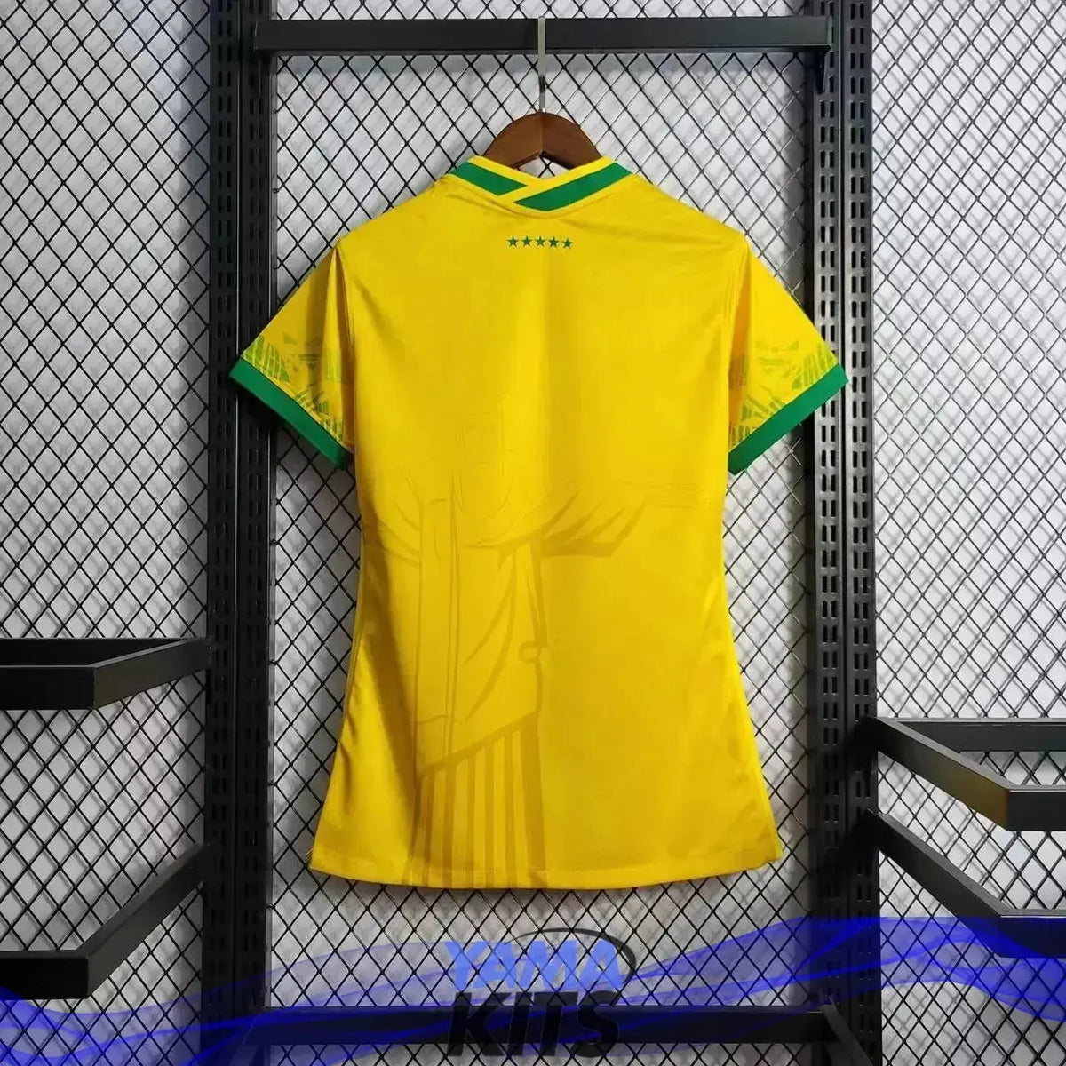 Maillot Femme du Brésil/Brazil Concept Jaune « Christ rédempteur » YamaKits Foot