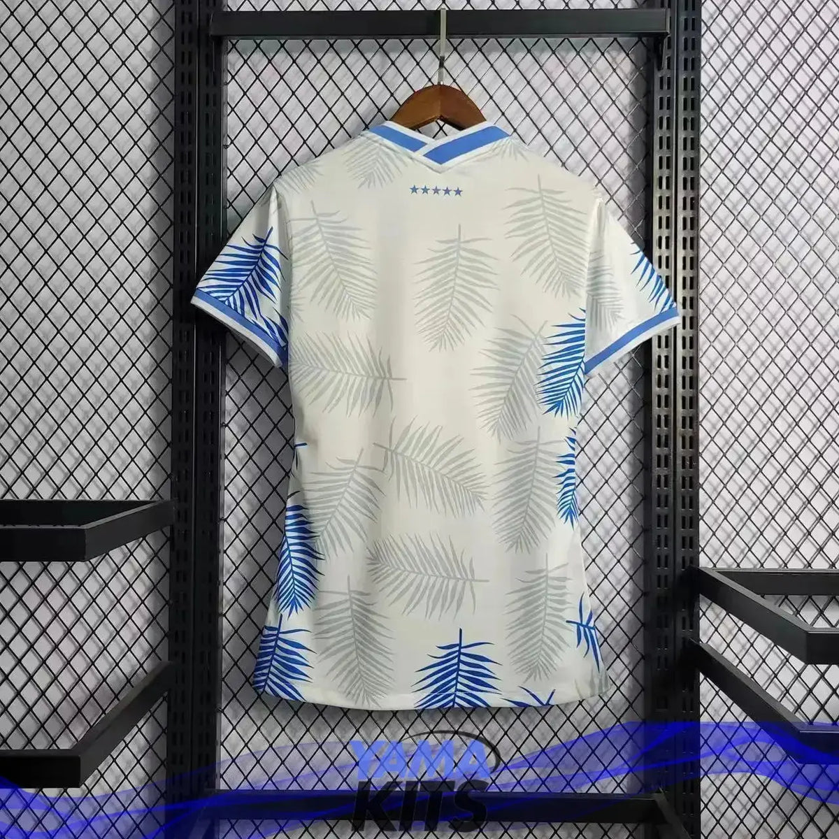 Maillot Femme du Brésil Concept « feuilles bleues » YamaKits Foot