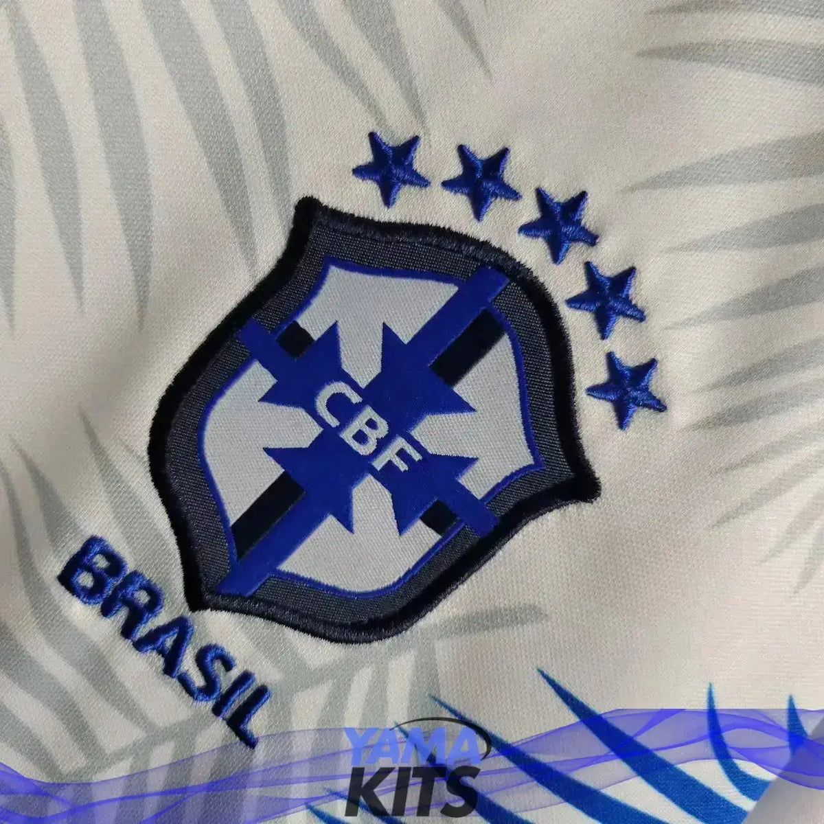 Maillot Femme du Brésil Concept « feuilles bleues » YamaKits Foot