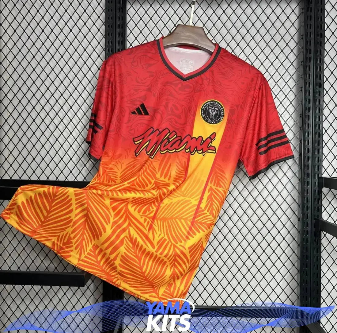 Maillot Miami concept « rouge, orange » 2024/2025 YamaKits Foot