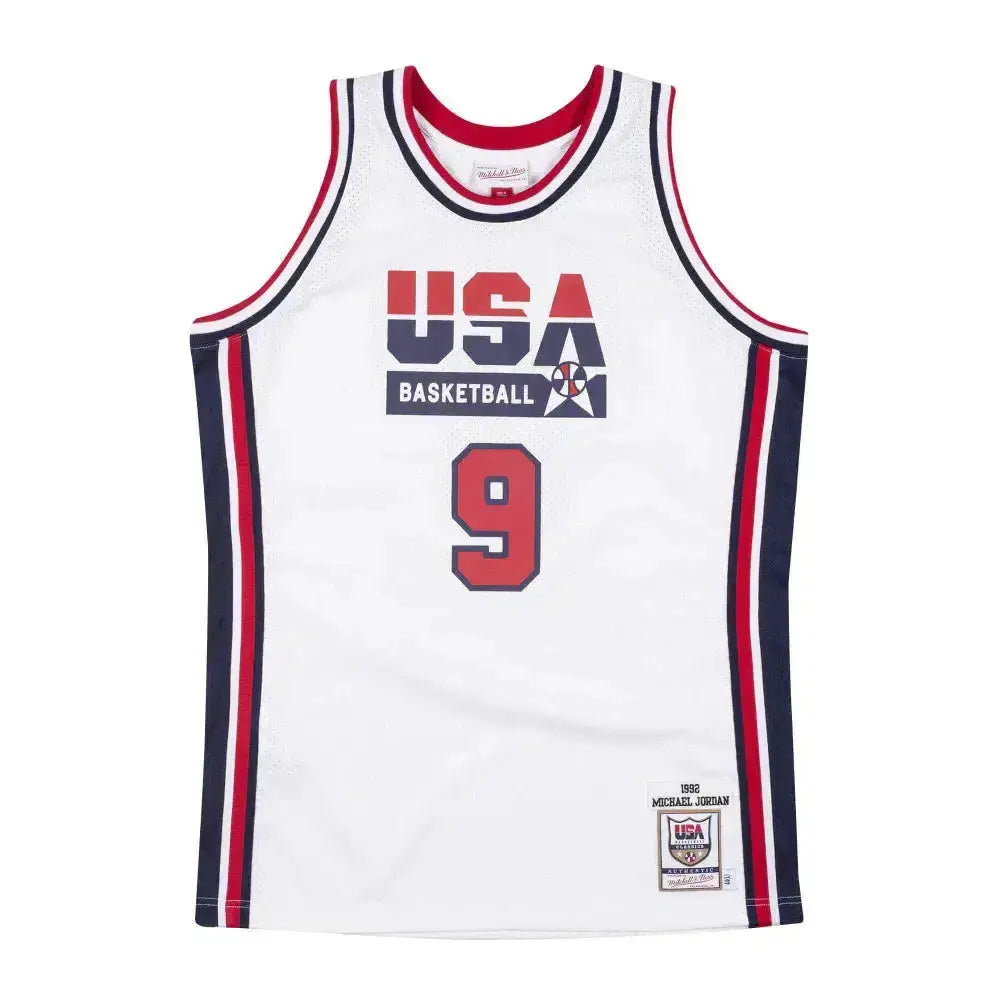 Maillot Michael Jordan 1992 USA Basketball Blanc Mitchell & Ness - Édition Domicile YamaBasketball