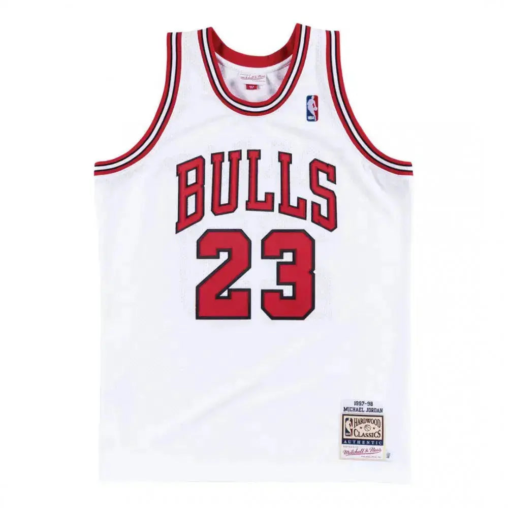 Maillot NBA Michael Jordan Chicago Bulls Blanc '97 Mitchell & Ness - Édition Domicile YamaBasketball