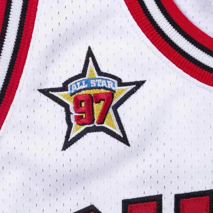 Maillot NBA Michael Jordan Chicago Bulls Blanc et Rouge '97 Mitchell & Ness YamaBasketball