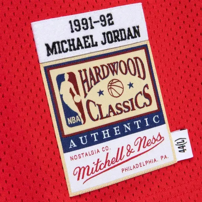 Maillot NBA Michael Jordan Chicago Bulls Rouge 1991-92 Mitchell & Ness YamaBasketball