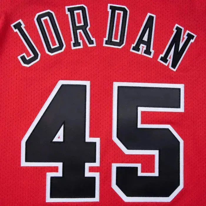 Maillot NBA Michael Jordan Chicago Bulls Rouge 1994-95 Mitchell & Ness - Édition I'm Back Road YamaBasketball