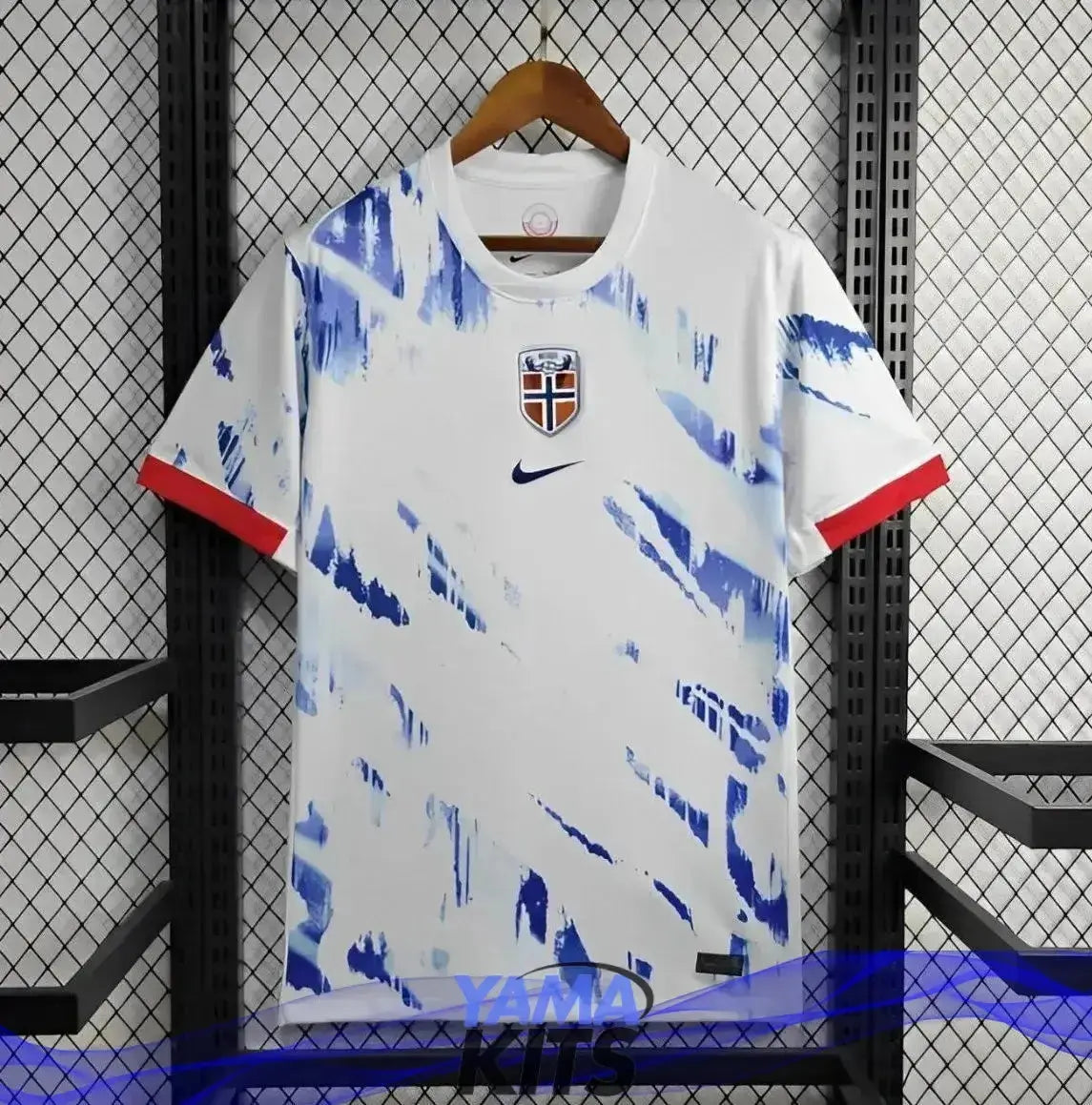 Maillot Norvège Extérieur "Blanc, Bleu" 2024/2025 YamaKits Foot