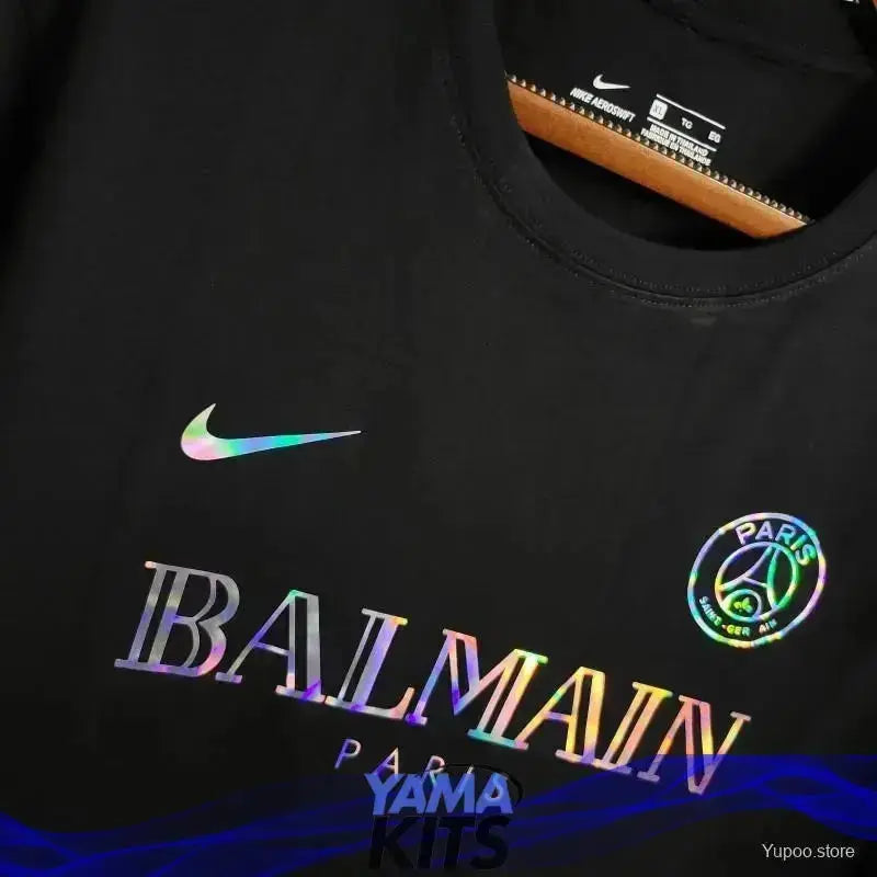 Maillot Paris SG "Balmain,Noir" Concept 2023/2024 YamaKits Foot