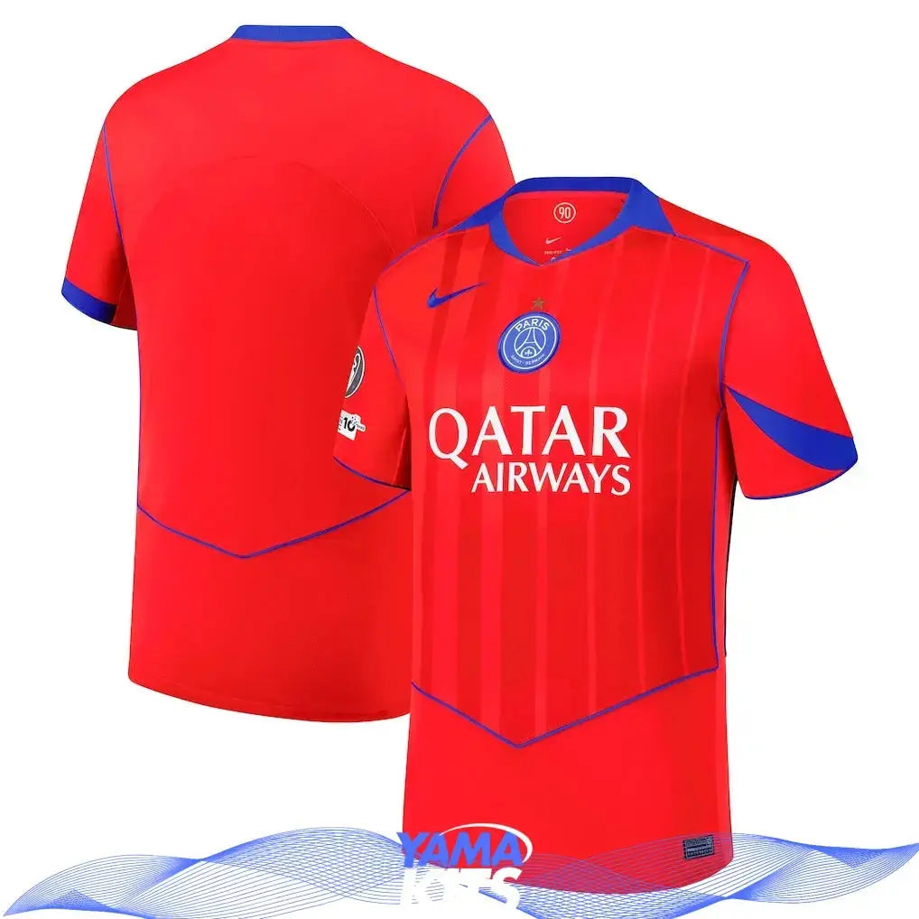 Maillot Paris SG « Rouge » Third avec étoile 2025/2026 Yamakits