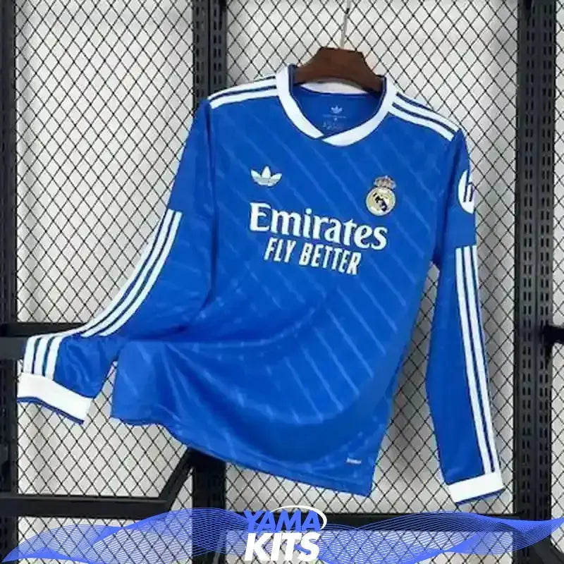 Maillot Real Madrid extérieur "bleu" manches longues 2025/2026 YamaKits Foot