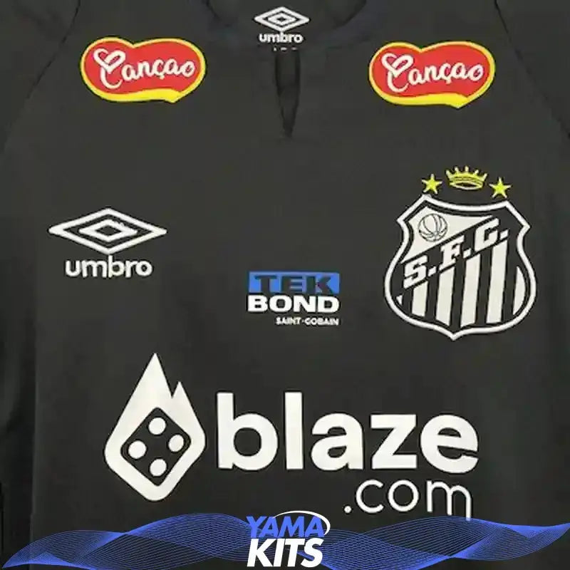 Maillot Santos FC concept "noir" 2025/2026 YamaKits Foot