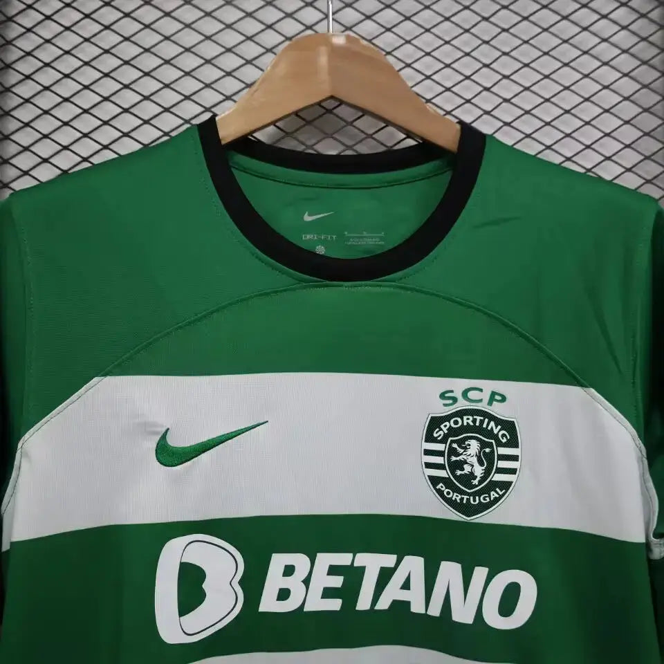 Maillot Sporting Domicile "Vert,blanc" 2023/2024 YamaKits Foot