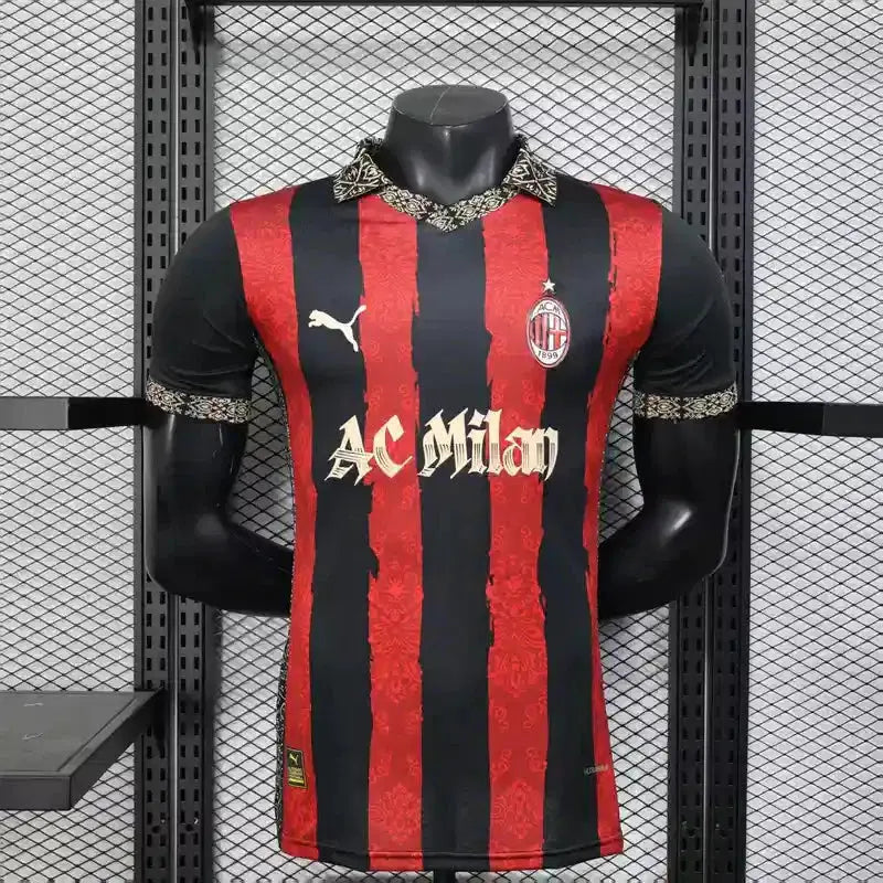 MAILLOT AC MILAN CONCEPT "noir, rouge" 2025/2026 Version Player YamaKits Foot