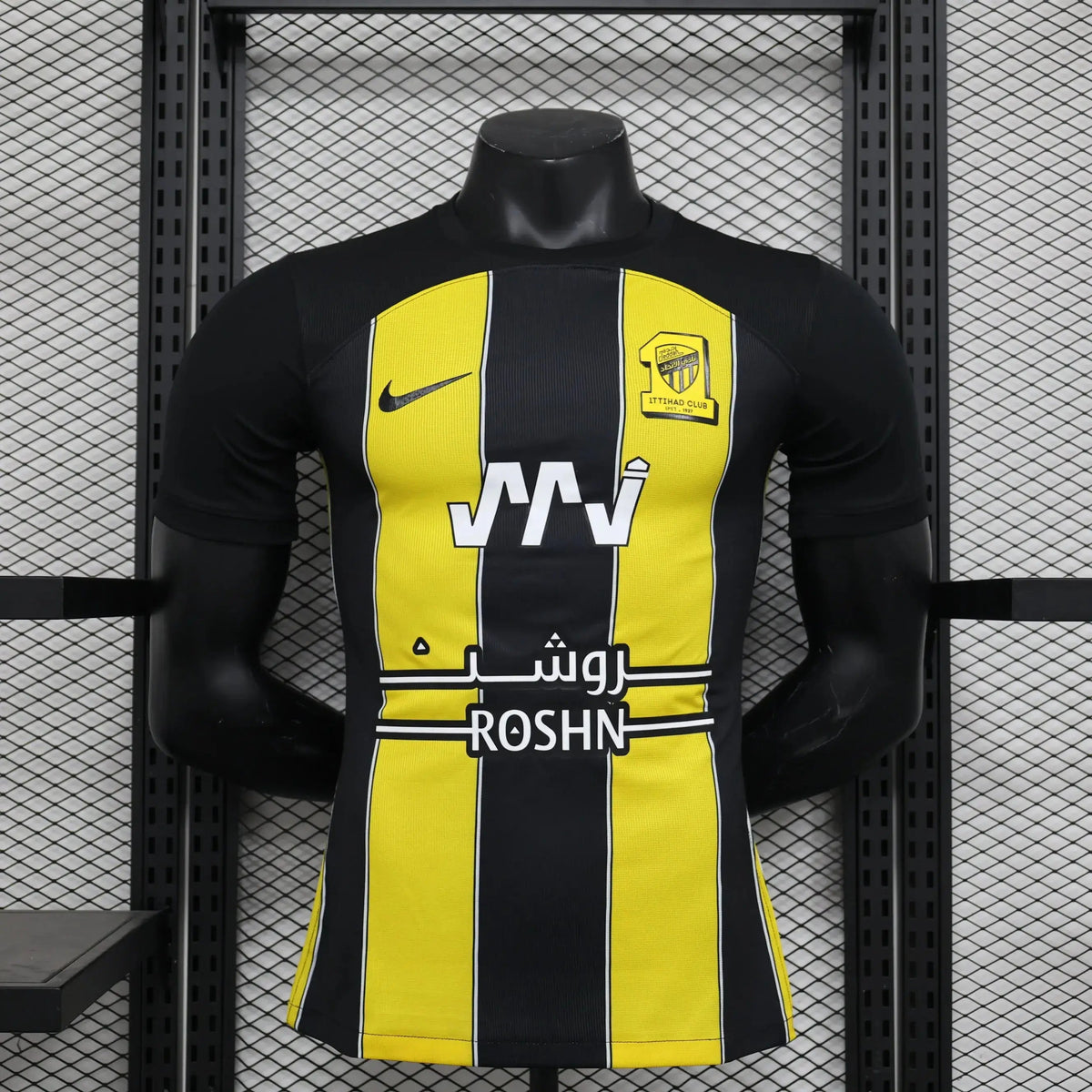 MAILLOT AL ITTIHAD DOMICILE "Noir, Jaune" 2023/2024 YamaKits Foot