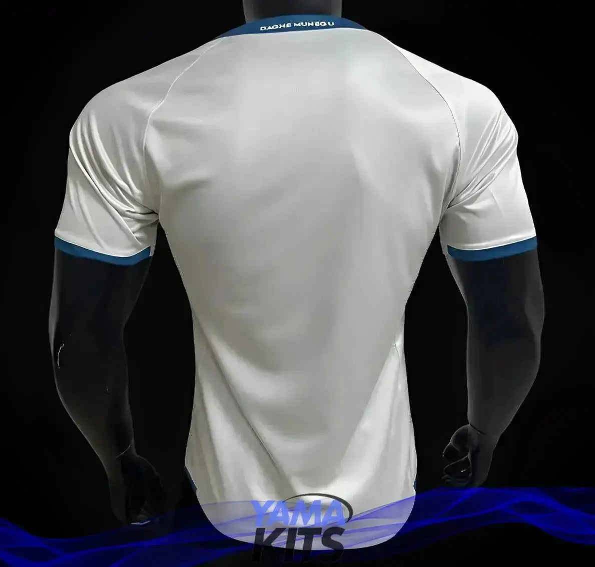 MAILLOT AS MONACO EXTÉRIEUR "BLANC, BLEU" 2023/2024 Version Player YamaKits Foot