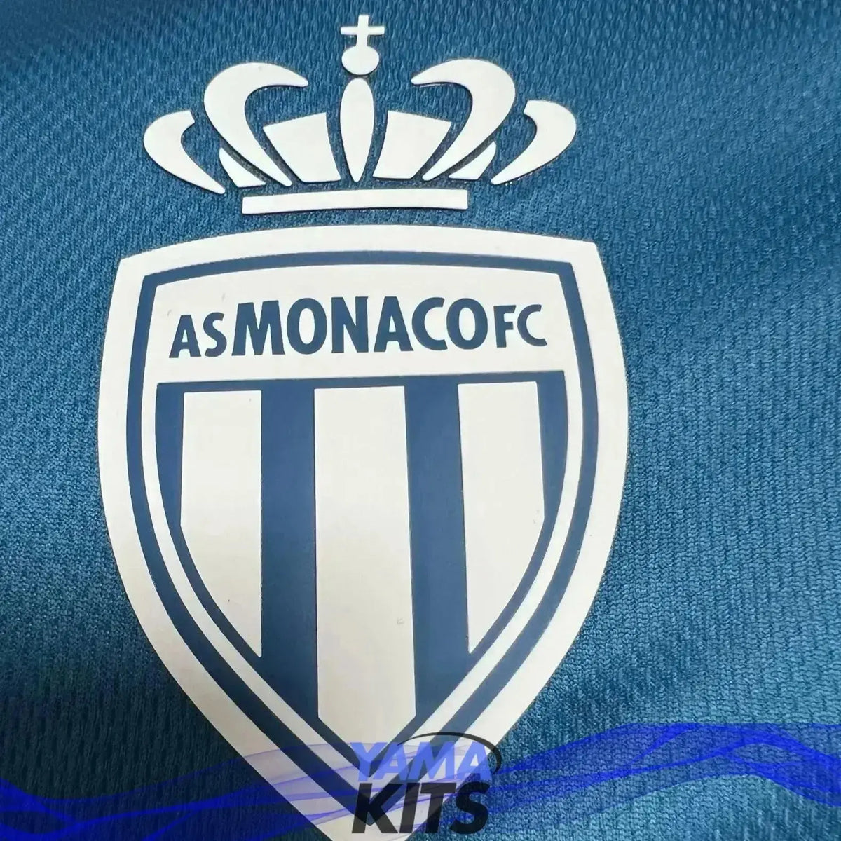 MAILLOT AS MONACO EXTÉRIEUR "BLANC, BLEU" 2023/2024 Version Player YamaKits Foot