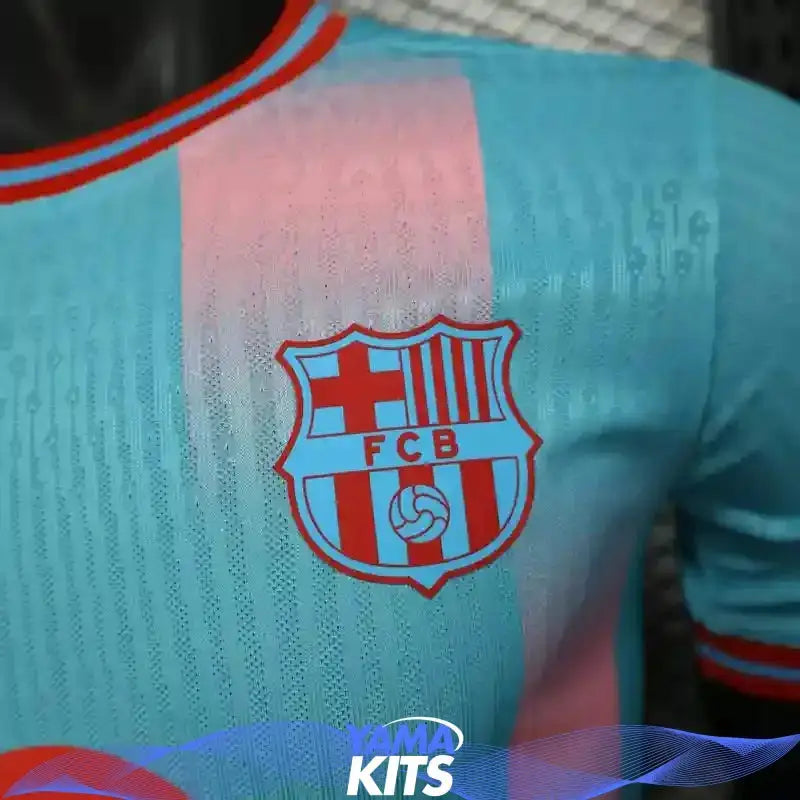 MAILLOT BARCELONE CONCEPT " Bleu, rose" 2025/2026 Version Player YamaKits Foot