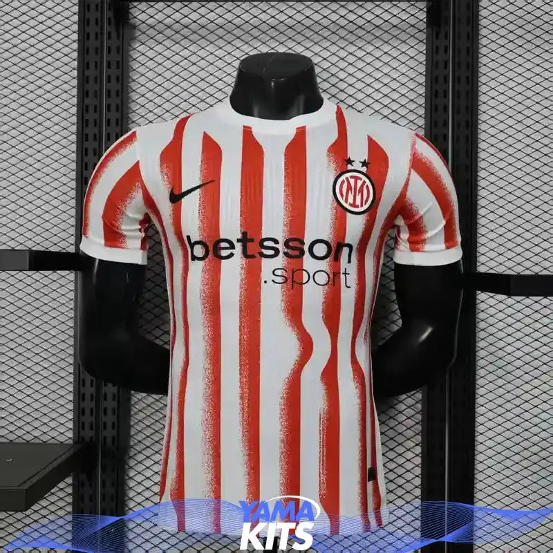 MAILLOT INTER MILAN "Blanc, Rouge" 2025/2026 Version Player YamaKits Foot