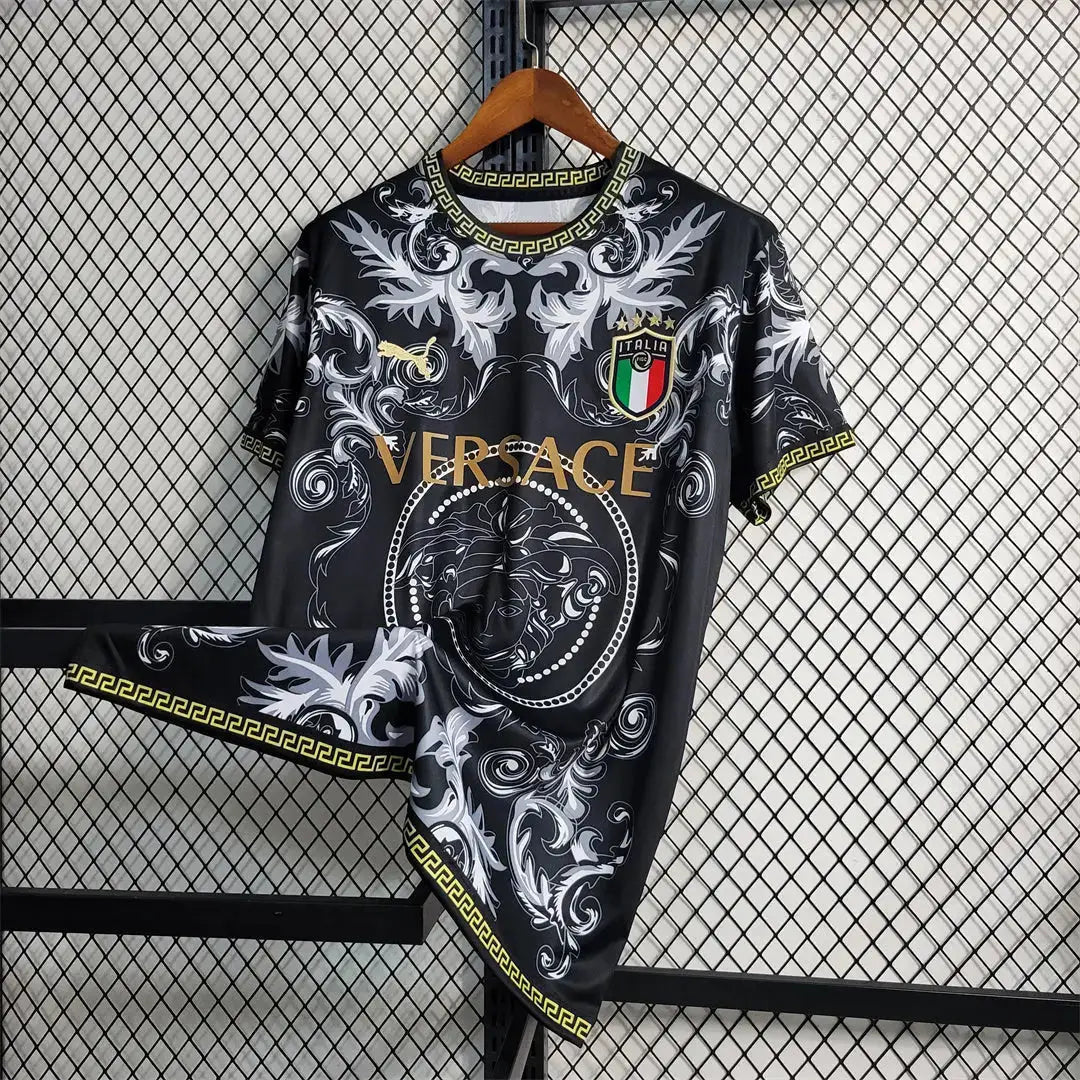 MAILLOT ITALIE CONCEPT EDITION VERSACE NOIR 2023/2024 YamaKits Foot