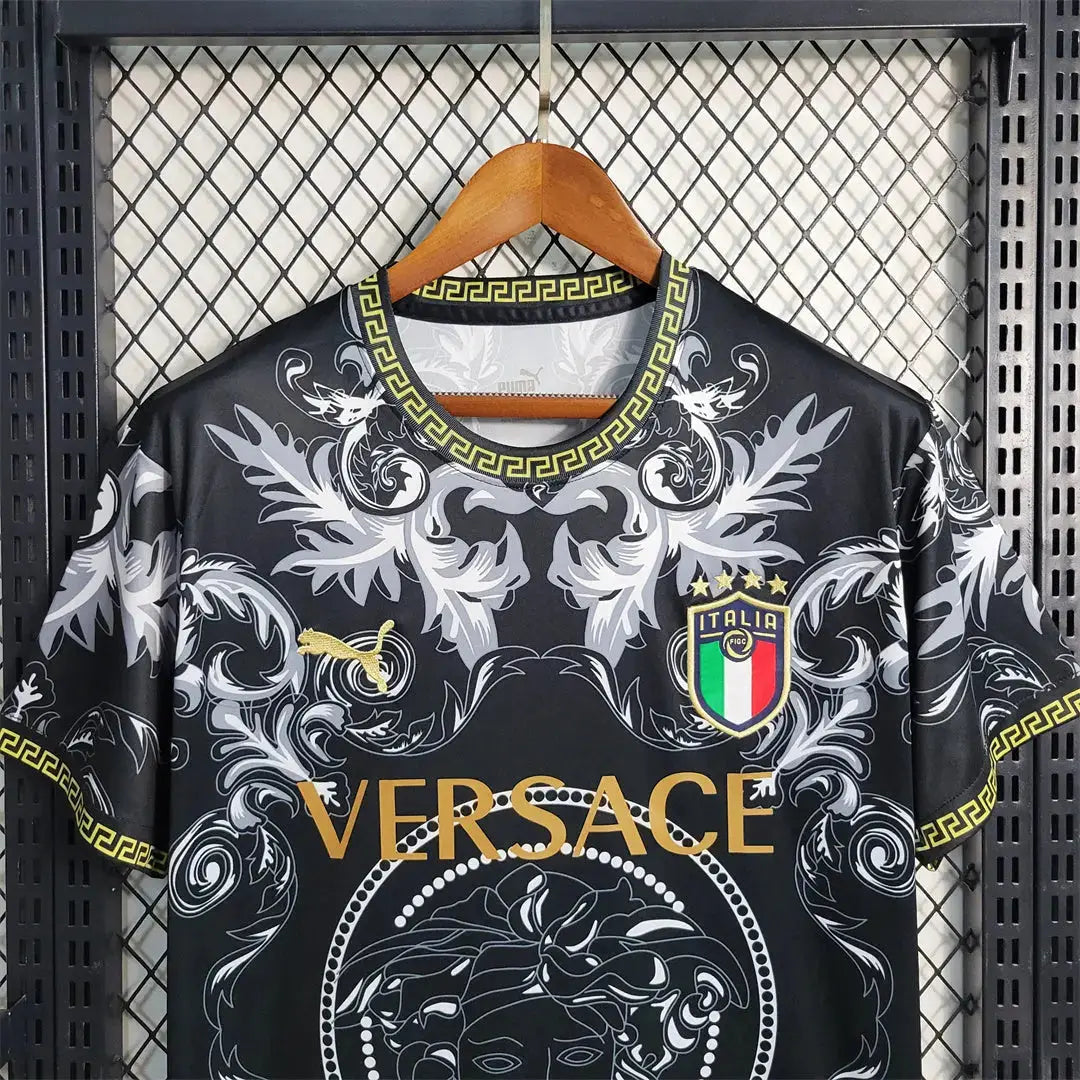MAILLOT ITALIE CONCEPT EDITION VERSACE NOIR 2023/2024 YamaKits Foot