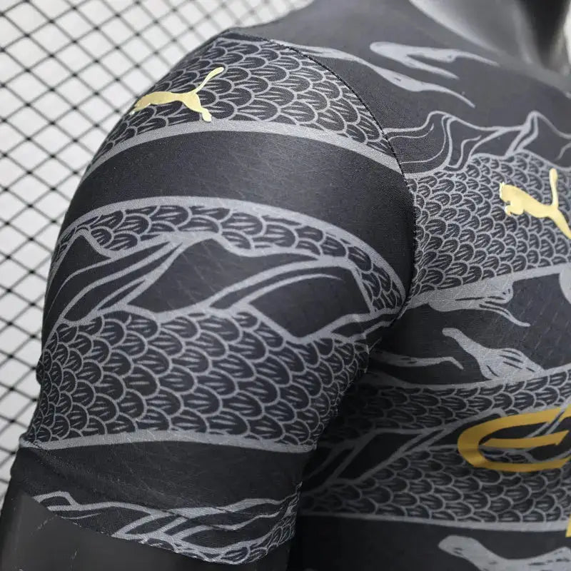 MAILLOT MANCHESTER CITY "Noir" CONCEPT 2024/2025 Version Player YamaKits Foot