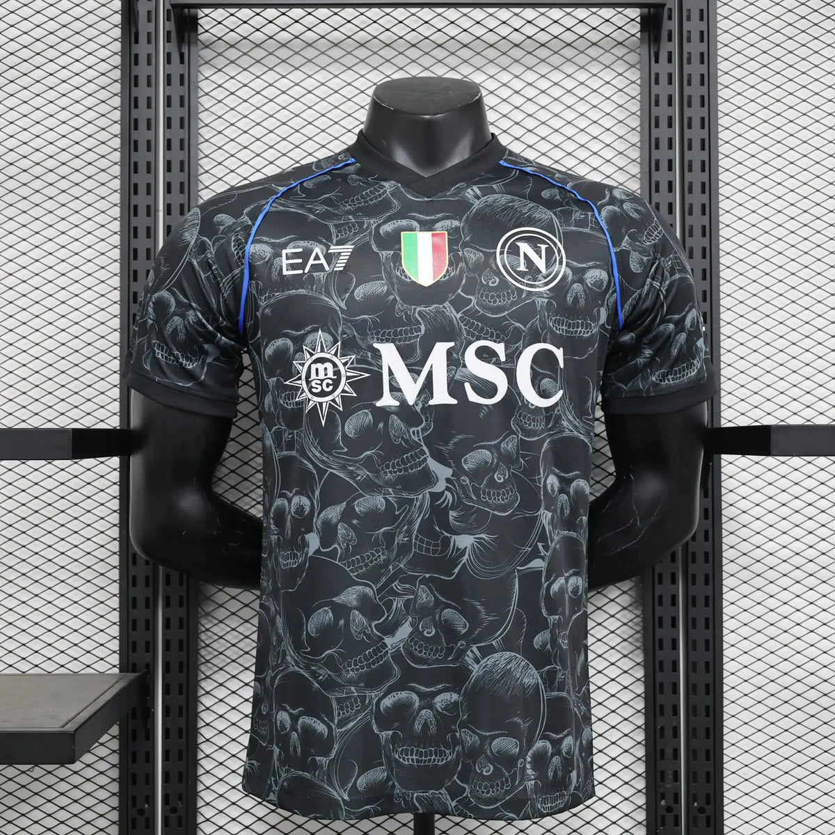 MAILLOT NAPOLI CONCEPT "NOIR" 2023/2024 Version Player YamaKits Foot