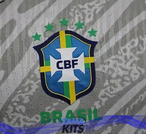 Maillot Brésil Gardien « Gris » 2024/2025 Version Player YamaKits Foot
