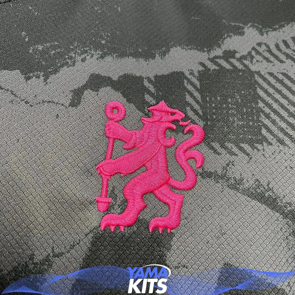 Maillot Chelsea Third "Noir, rose" 2024/2025 YamaKits Foot