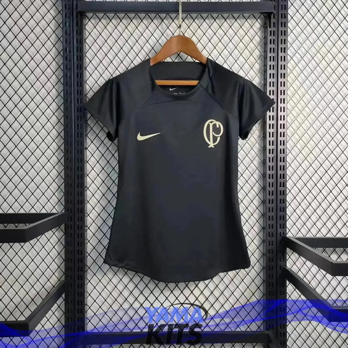 Maillot Femme Corinthians Entrainement "Noir" 2022/2023 YamaKits Foot