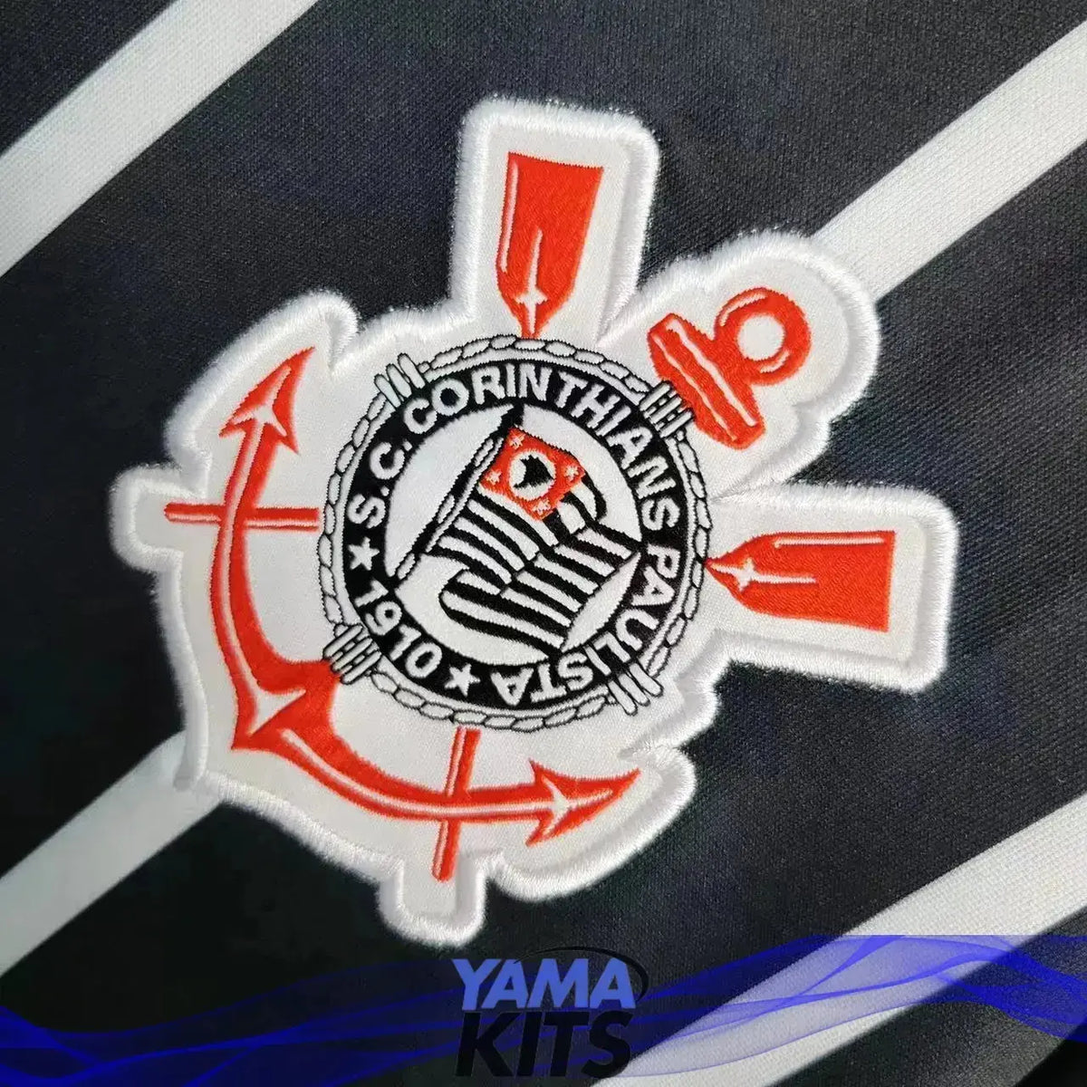 Maillot Femme Corinthians Extérieur "Noir" 2023/2024 YamaKits Foot
