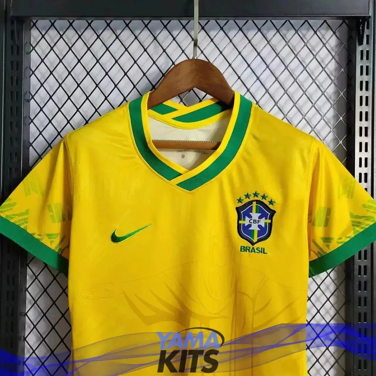 Maillot Femme du Brésil/Brazil Concept Jaune « Christ rédempteur » YamaKits Foot