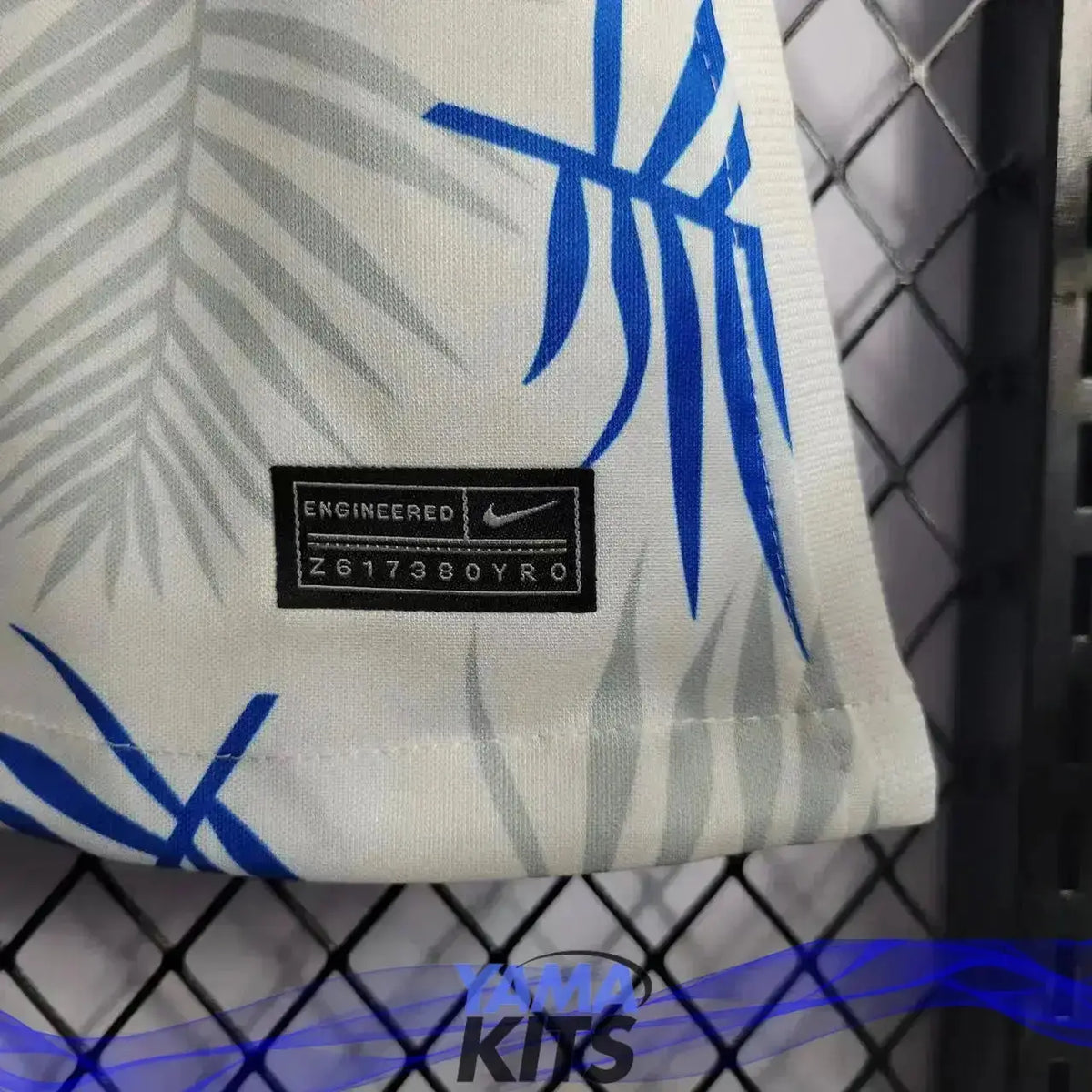 Maillot Femme du Brésil Concept « feuilles bleues » YamaKits Foot