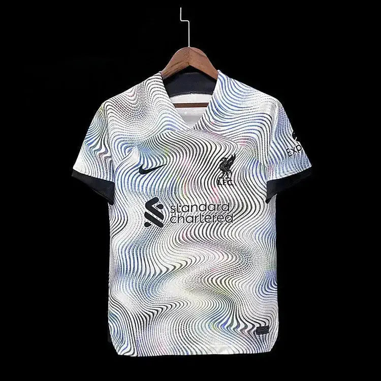 Maillot Liverpool extérieur "gris à Rayures" 2022/2023 YamaKits Foot