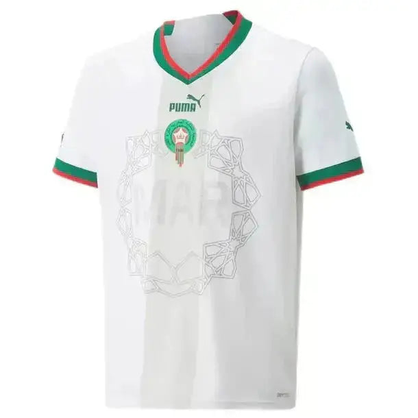 Maillot Maroc extérieur "Blanc" 2022/2023 YamaKits Foot