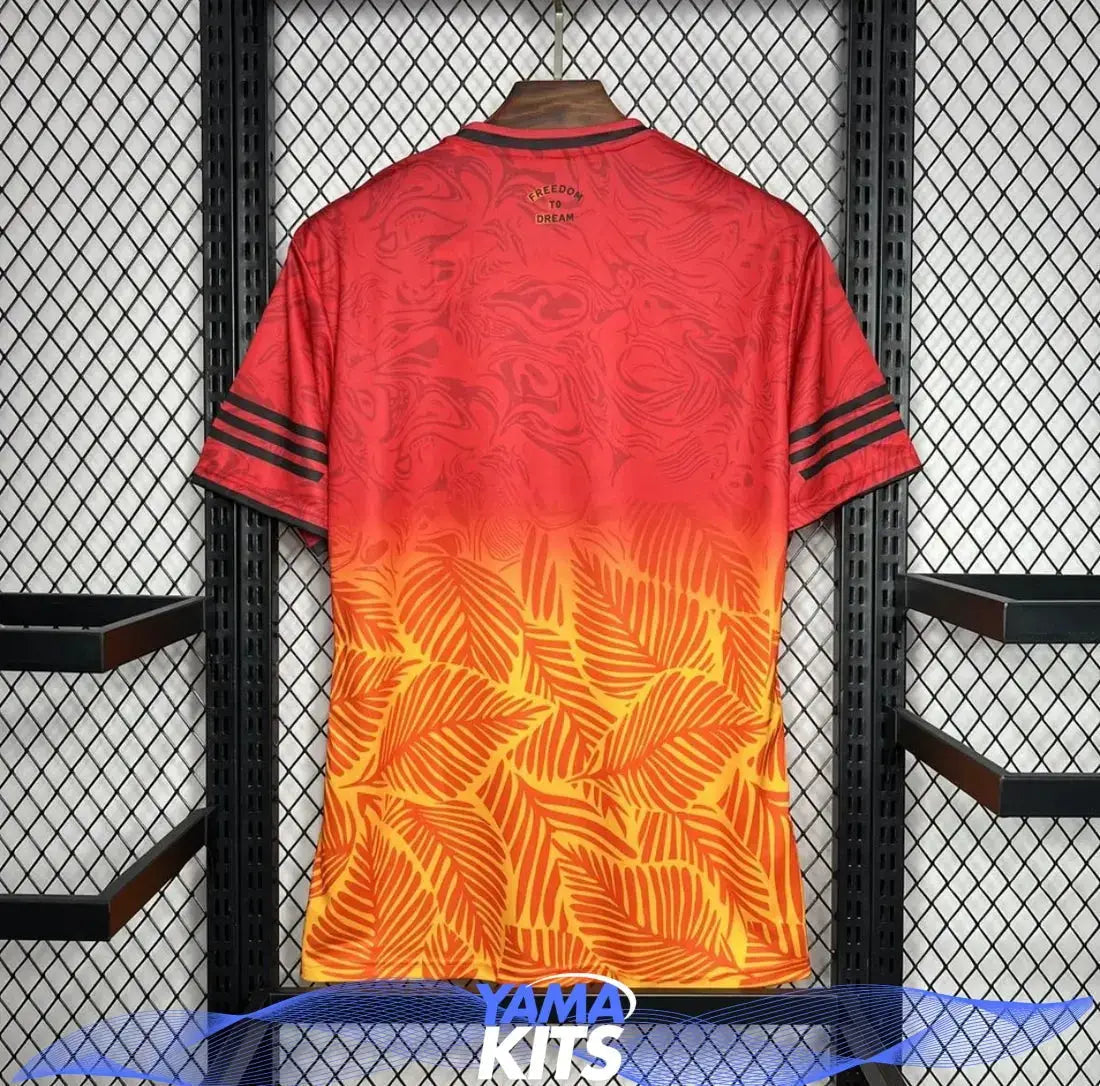 Maillot Miami concept « rouge, orange » 2024/2025 YamaKits Foot