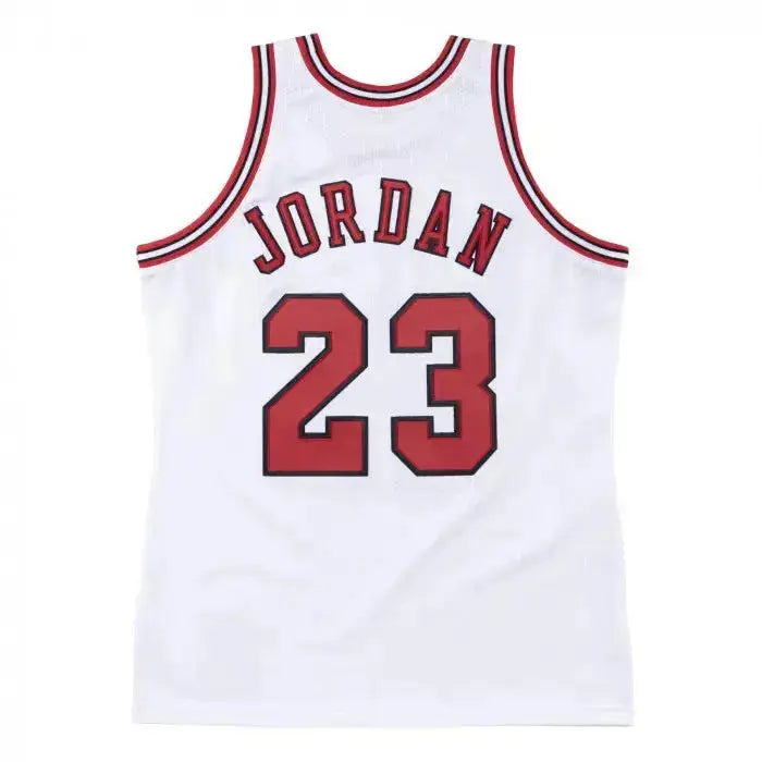 Maillot NBA Michael Jordan Chicago Bulls Blanc et Rouge '97 Mitchell & Ness YamaBasketball