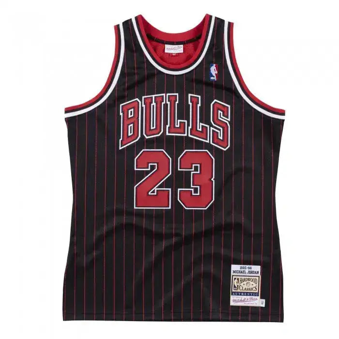 Maillot NBA Michael Jordan Chicago Bulls Noir à Rayures '95 Mitchell & Ness - Édition Road YamaBasketball