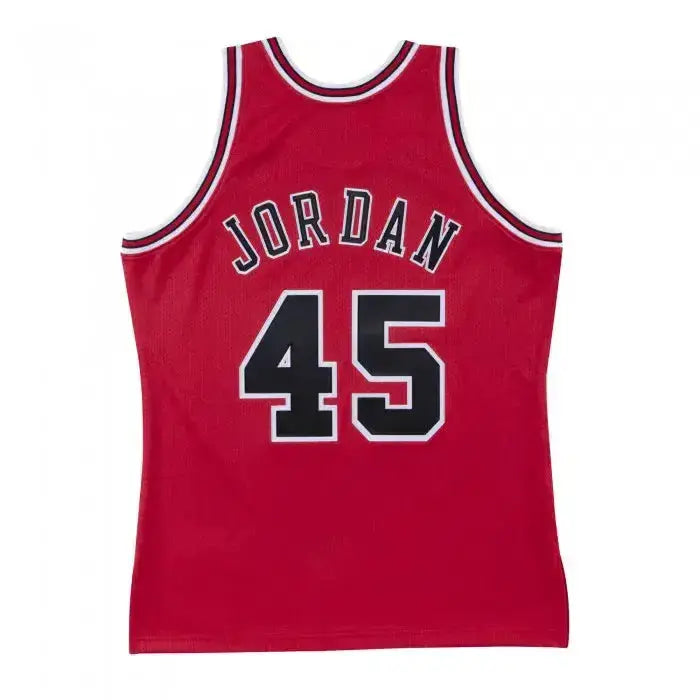 Maillot NBA Michael Jordan Chicago Bulls Rouge 1994-95 Mitchell & Ness - Édition I'm Back Road YamaBasketball