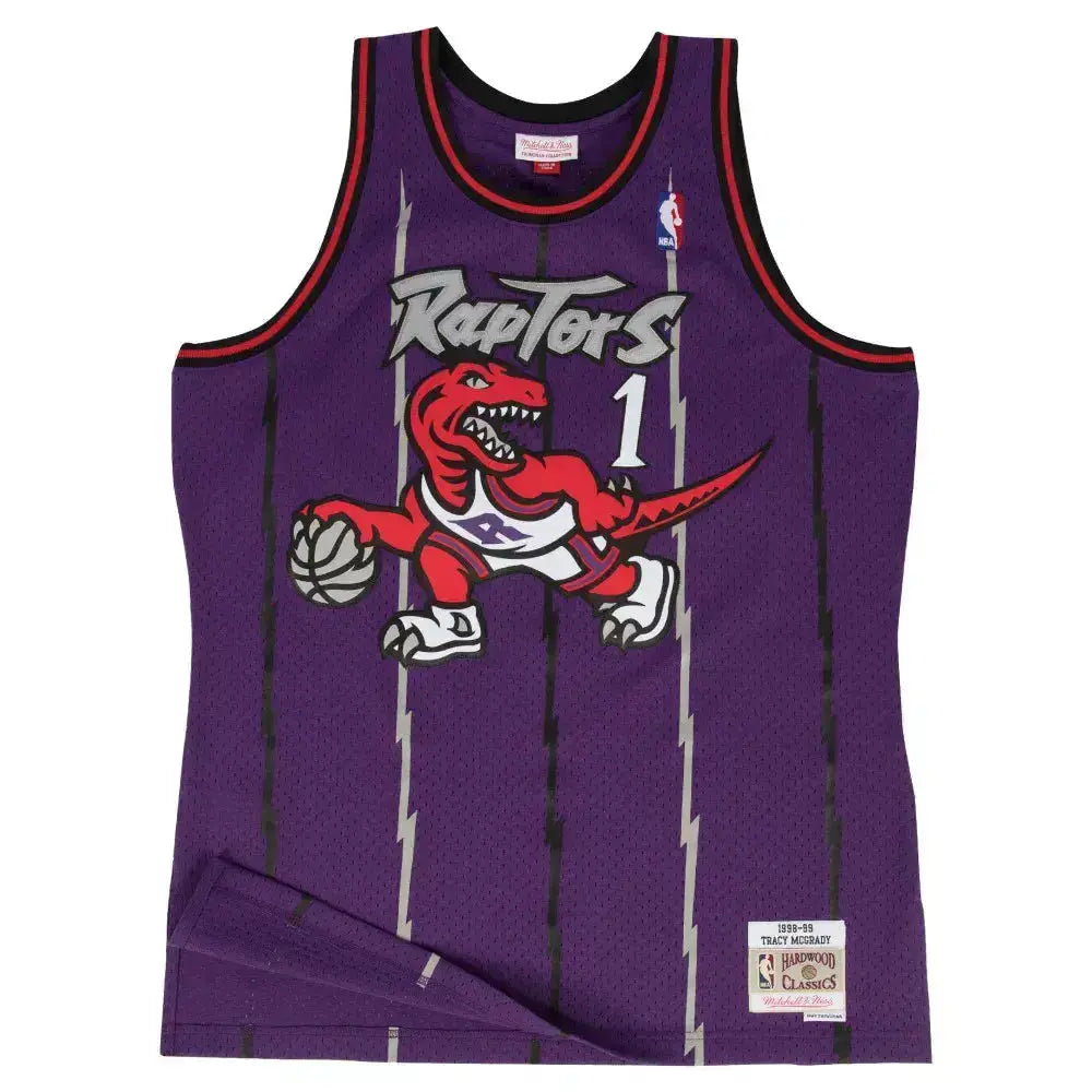 Maillot NBA Tracy Mcgrady Toronto Raptors 1998-99 Swingman Mitchell&Ness Purple YamaBasketball