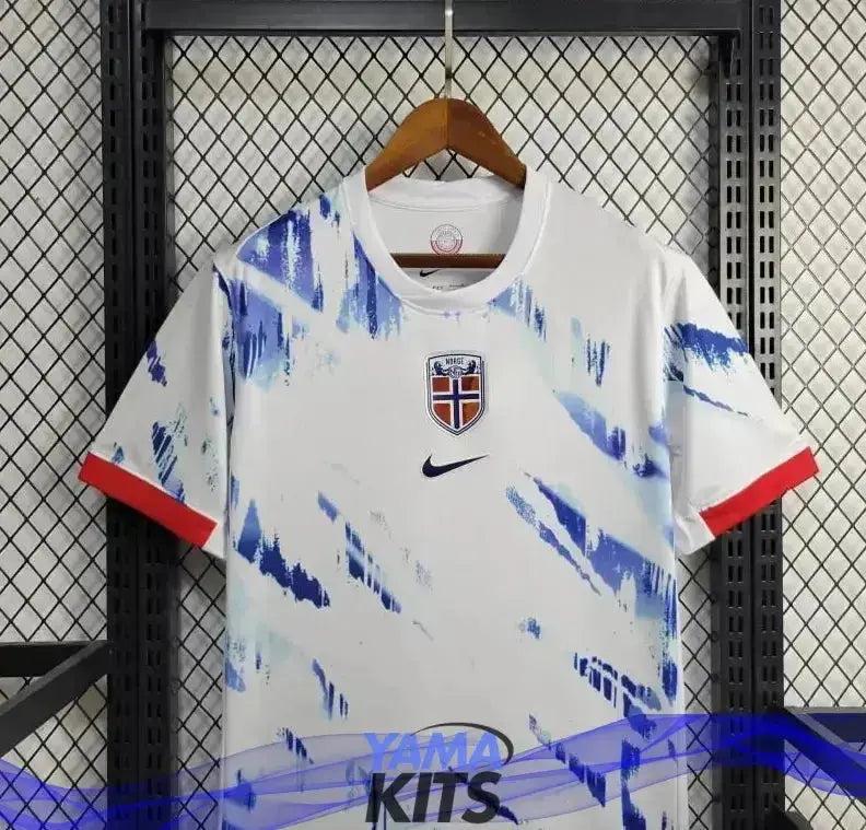 Maillot Norvège Extérieur "Blanc, Bleu" 2024/2025 YamaKits Foot