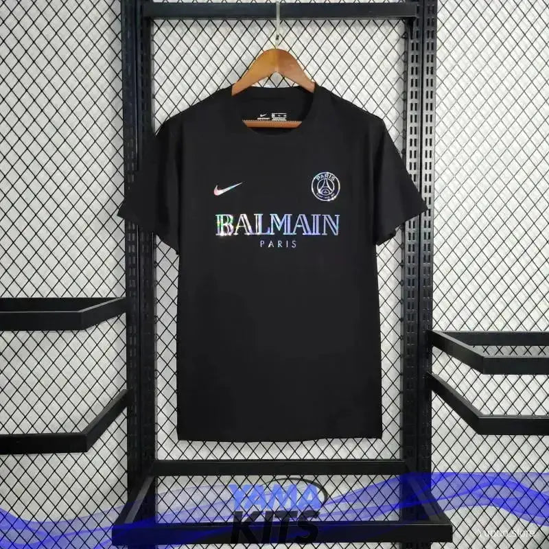 Maillot Paris SG "Balmain,Noir" Concept 2023/2024 YamaKits Foot